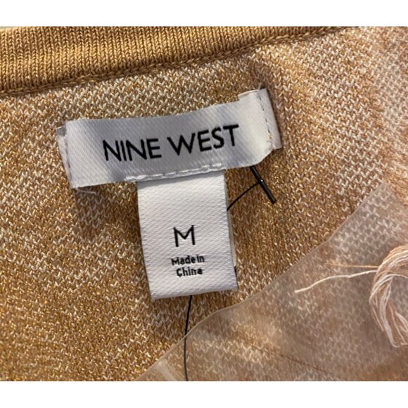 NWT Nine West Tan Python Print Knit Tank Top Sleeveless Medium - Picture 3 of 10